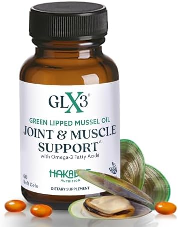Haka Life GLX3 Green Lipped Mussel Oil Capsules for Joint and Muscle Support | Extra-Strength Omega-3 Green Lipped Mussel Supplement for Comfort, Flexibility & Recovery | Contains ETA, EPA, DHA by GLX3-GREENLIPPEDMUSSELOIL-HAKALIFENUTRITION
