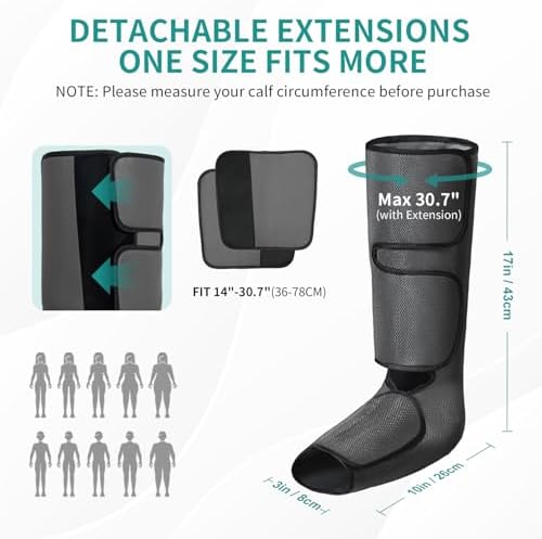 Nekteck Leg Compression Massager with 2 Size Extensions for Circulation - Image 4