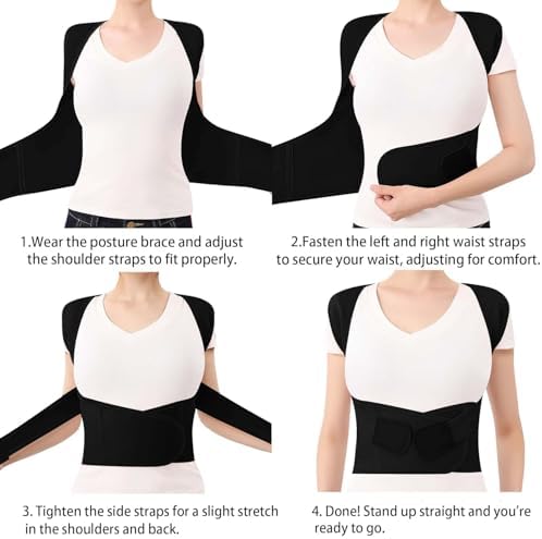 Posture Corrector for Women & Men Back Brace Instant Straightener Scoliosis - Image 6