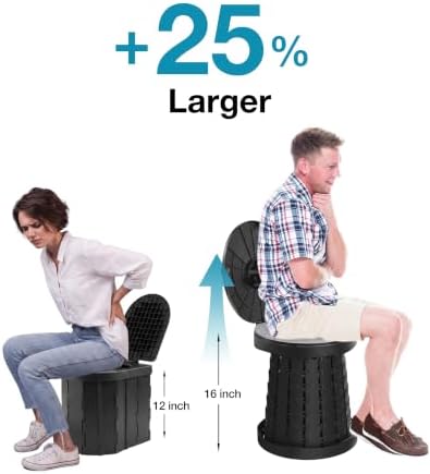 TRIPTIPS Upgrade Retractable Portable Toilet Travel Toilet Adjustable Height Camping Toilet Portable Potty for Adults Kids, Foldable Portable Toilet for Camping/Car - Image 4
