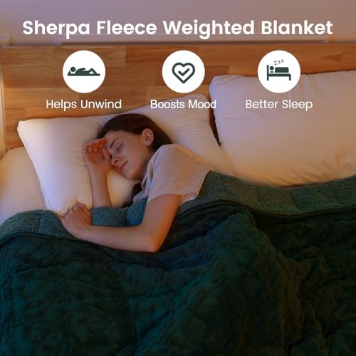 Sherpa Fleece Weighted Blanket for Adults, Dual Sided Soft, 48"x72" 15lbs - Image 2