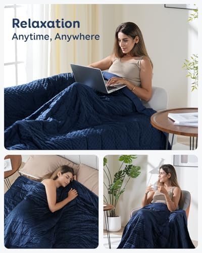 Kivik 15lbs Weighted Blanket for Adults, 48"x72" Twin Size Heavy Blankets - Image 5