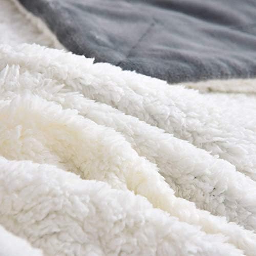 NANPIPER Sherpa Blanket Warm Blankets for Winter Super Soft Fuzzy Flannel Fleece/Wool Like Reversible Velvet Plush Couch Blanket Lightweight(Grey Throw Size 50"x60") - Image 5