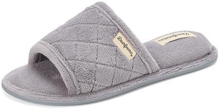 Dearfoams womens Slipper Memory Foam Summer House Shoe Beatrice Terry Slide by Dearfoams