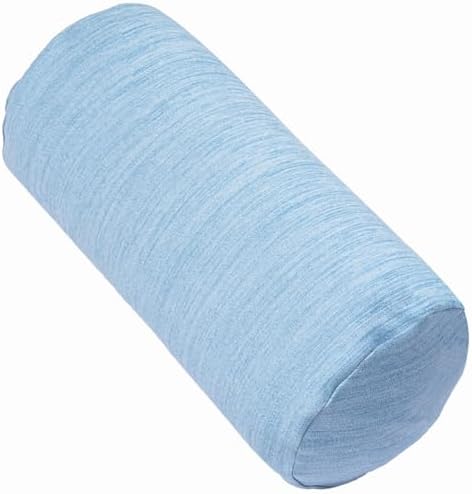 1 MIDDLE ONE Bolster Pillow with Removable Cooling Cover, Round Cylinder Neck Roll Pillow for Head, Back, Leg Support, Decorative Bed and Couch Pillow 16 x 6 Inches (Cooling Blue) by 1MIDDLEONE