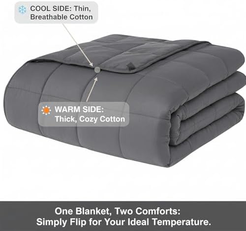 Machine Washable Weighted Blanket for Adults - Heavy Blankets for All-Season Sleeping, Cooling Soft & Breathable with Premium Glass Beads (60” x 80”｜18lbs) - Image 3