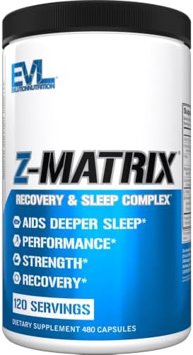 EVL ZMatrix Magnesium & Zinc Muscle Recovery Supplement - 120 Servings by Evlution