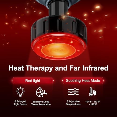LEERCON Massage Gun with Heat, Deep Tissue Back Massage Gun for Pain Relief - Image 2