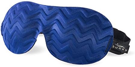 Bucky Ultralight Travel & Sleep Chevron Eye Mask, Navy, One Size by Bucky