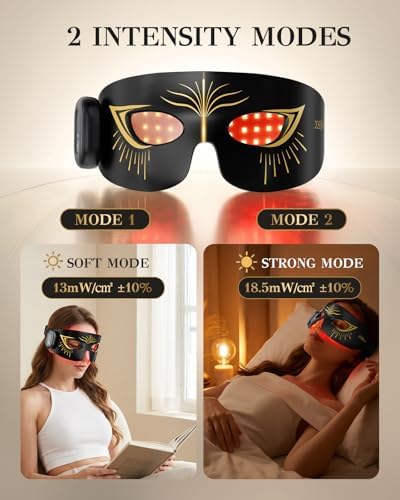 Red Light Therapy for Eyes,Under Eye Red Light Therapy Mask,630nm Red Light & 850nm Infrared Red Light Therapy for Anti-Aging,Boost Collagen,Reduce Dark Circles - Image 6