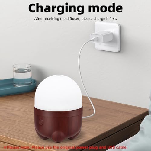 SEEDSEEL 150ML Rechargeable Battery Essential Oil Diffuser, Portable Cordless Aromatherapy Diffuser with 7-Color LED Light, 7-Hour Runtime, Quiet Design for Bathroom, Office, Outdoor - Image 4