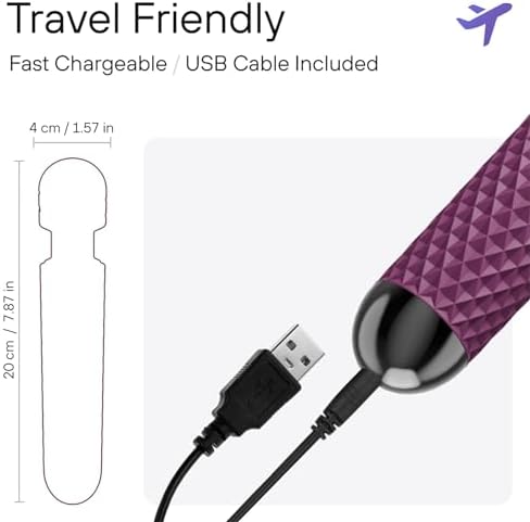 bed geek Handheld Cordless Personal Wand Massager – Waterproof, USB Rechargeable, 20 Vibration Patterns, 8 Speeds, Memory Feature, Skin-Soft Silicone for Ultimate Relaxation Tool - Image 5