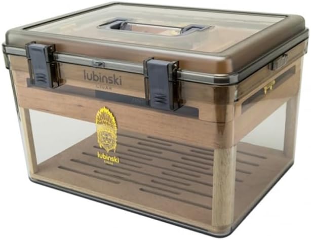 Your Elegant Bar Airview Large Cigar Humidor Box | Lockable Travel Friendly Desktop Humidor with Built-in Digital Hygrometer and Humidifier – Premium Cedar Interior Cigar Case Holds 100 cigars - Image 4
