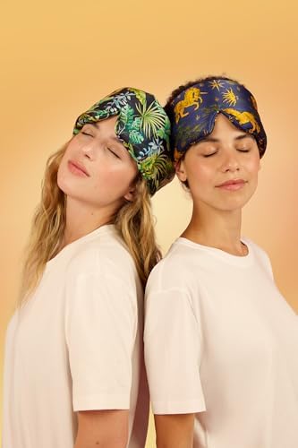 Glow People Silk Sleep Mask – 100% Mulberry Silk Eye Mask for Sleeping, Total Blackout, Cloud-Soft and Adjustable for Beauty Sleep and Travel - Tropics - Image 7