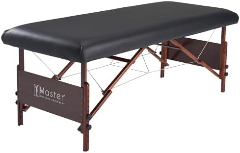 Master Massage Rectangular Universal Fabric Fitted PU Vinyl Leather Ultra-Durable Massage Table Protection Cover-Replacement Cover Protector Black - Image 2