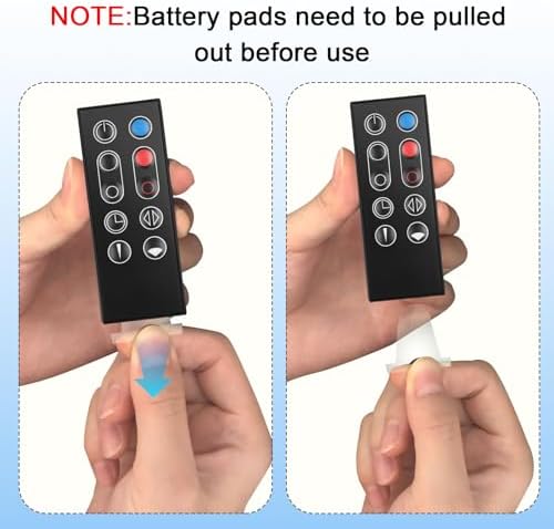 966538-01 Replacement Remote Control for Dyson Fan,Compatible with Dyson AM09 Hot + Cool Heater Tower Fan with Magnetic with Battery - Image 3