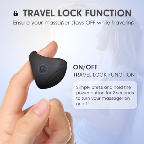 Mini Finger Massage Ball, Waterproof Rechargeable Body Relaxation Massage Tool (Black) - Image 3