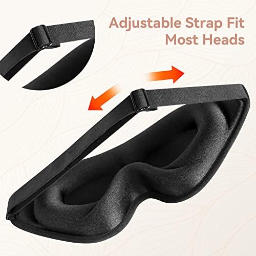 Sleep Mask for Lash Extensions, 3D Memory Foam (Black, 1pcs) - Image 3