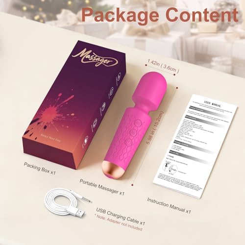 Handheld Massager 20 Patterns Rose Pink Mini Massage Tool for Muscle Relax - Image 5