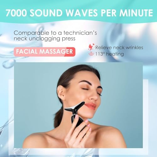 Facial Massager Red-Light-Therapy-for-Face and Neck, Face  culpting Wand with 7 Color (Bright Black) - Image 6
