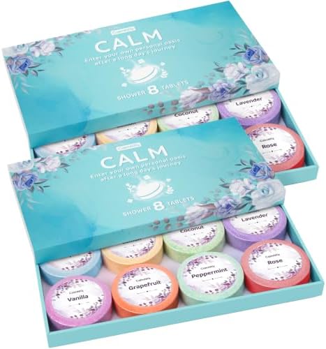 CalmNFiz Shower Steamers Aromatherapy Self Care Gifts 2 * 8 Pack Set, Green by CalmNFiz