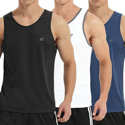 EZRUN Men's Quick Dry Workout Tank Top UPF 50+ Sweat-Wicking Gym Shirt by EZRUNSPORT