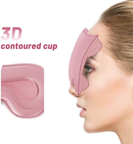Sleep Mask for Men and Women, Lash Extensions 3D Eye Mask, Pink - Image 3
