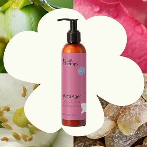 Plant Therapy Anti Age Body Lotion with Argan, Aloe & Shea 8 oz Firms, Smooths, and Deeply Hydrates, Rich in Antioxidants for Age Defense, Aromatherapeutic Blend Nurtures Aging Skin - Image 3