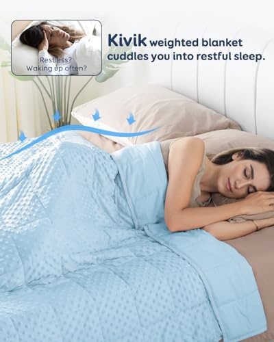 Kivik 12lbs Weighted Blanket for Adults, 48"x72" Twin Size Heavy Blankets - Image 2
