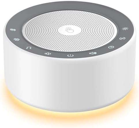 Kipcush White Noise Machine for Baby & Adults, 30 Soothing Sounds, Sleep Sound Machine with 8 Color Night Light, Memory Function, White Noise for Sleeping, Nursery, Office, Travel & Relaxation by Kipcush%C2%AE