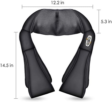COMFIER Shiatsu Neck and Shoulder Massager with Heat,White Elephant Gifts for Adults,4D Deep Kneading Massage Pillow with Heat, Back Massager, Pillow Massage,Jet Black - Image 3
