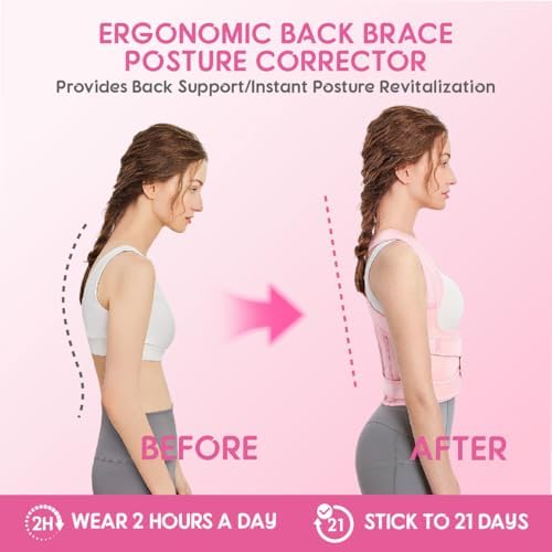 Posture Corrector for Women/Men Adjustable Full Back Brace Support - Image 3