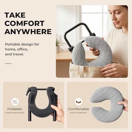 Freebody Massage Headrest for Bed, Adjustable Massage Face Cradle at Home,18" Height Massage Head Holder for Sleeping Mattress, Portable Massage Pillow Face Cradle, Grey - Image 5