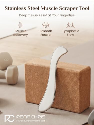 Rena Chris Stainless Steel Muscle Scraper Tool for Body Deep Tissue Massage - Image 2