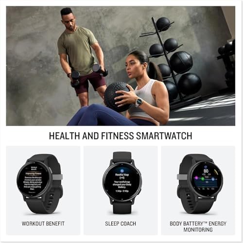 Garmin vívoactive 5, Health and Fitness GPS Smartwatch, AMOLED Display, Up to 11 Days of Battery (Renewed) (Slate) - Image 3