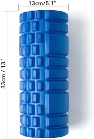 Krightlink Foam Roller for Deep Tissue Massage, 13" High Density Exercise Roller for Muscle Massage and Myofascial Trigger Point Release, Back Roller for Fitness, Yoga and Pilates (Blue) - Image 6