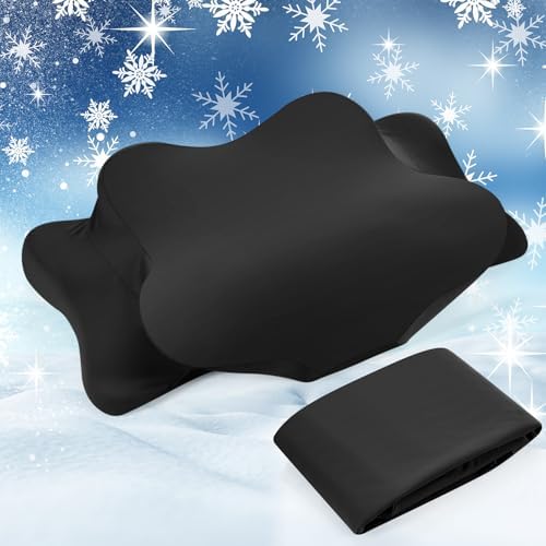 Hahafelt Cooling Cervical Neck Pillowcase,Black,Standard Size by Hahafelt