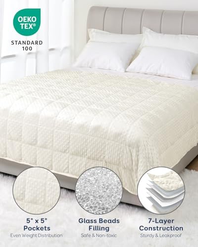 Kivik 15lbs Weighted Blanket for Adults, 60"x80" Queen Size Heavy Blankets - Image 4