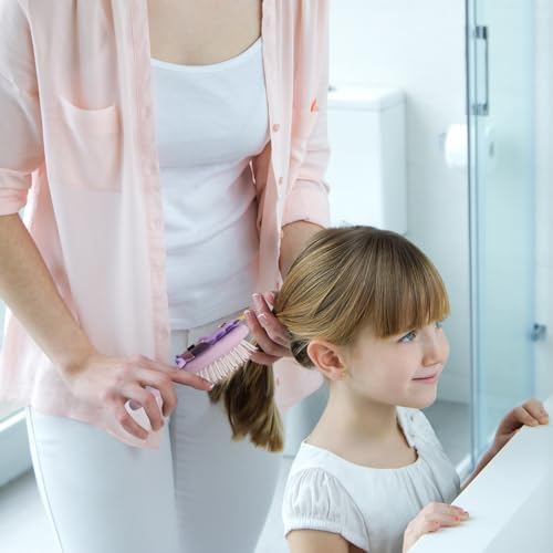 Toddler Detangler Brush - Mini Massage Brush for Kids with Air Cushion - For Thin Hair of Boys and Girls - Purple - Image 4