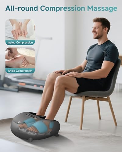 Foot Massager with Heat Compression Kneading Rolling Shiatsu Feet Massager for Plantar Fasciitis Neuropathy, Large Size 14" Remote Control Foot Heater/Heated Feet Warmer Gifts/Presents for Women,Men - Image 6