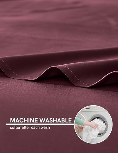 YnM Cooling 3-Side Zipper Duvet Cover for Weighted Blankets | Easy on, Easy Off Rose Puerple, 80"x87" - Image 5