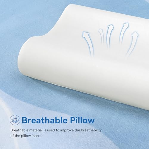 AM AEROMAX Travel Contour Memory Foam Pillow for Neck Pain Relief, White - Image 7