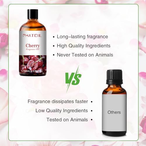 PHATOIL Cherry Fragrance Oil for Diffuser Aromatherapy 3.38FL.OZ - Image 4