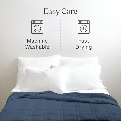 Baloo Weighted Blanket for Adults 25 lb King (Navy Blue, 80"x87") - Image 4