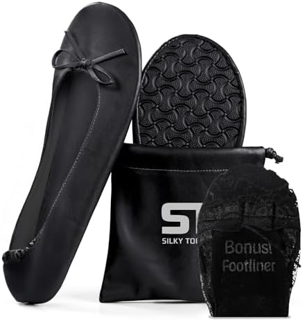 Foldable Flats for Women, Portable Ballet Shoes for Wedding &Travel Comfort by SilkyToes