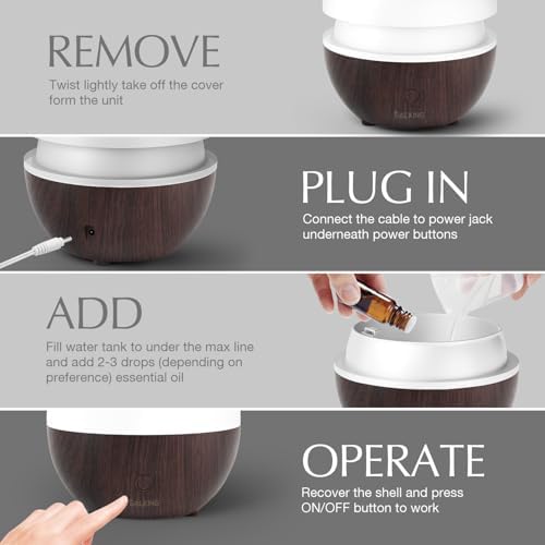 SALKING Essential Oil Diffuser 2 Pack, 100ml Ultrasonic Diffuser for Home - Image 6