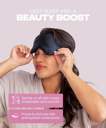 SUNDAYSILKS™ Exclusive Mulberry Silk Sleep Mask | Soft Eye Covers, Blackout Sleeping Mask for Women & Men | Silk Eye Mask for Sleep, Travel, and Relaxation | Antifaz para Dormir [Midnight Blue] - Image 5