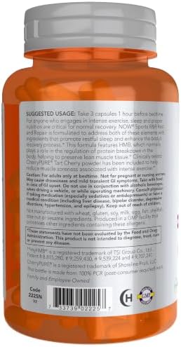 Now Foods Sports Nutrition, R&R Rest and Repair, Recovery*, Promotes Restful Sleep*, Preserves Lean Mass, Reduces Post-Workout Soreness*, Vegan, NGMO, 90 Veg Capsules - Image 3