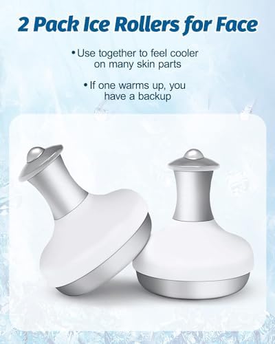Ice Roller for Face & Eyes - Eye Roller for Cooling & Morning Depuffing, Face Ice Press for Migraine Relief&Eye Bags,Women Skin-Refresh Tool&Hygienic Storage (2pcs) - Image 4