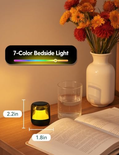 Babelio Pocket Glow White Noise Sound Machine - Upgraded 7 Color Night Lights, 20 Non-Looping Sounds, Timer & Memory Function, Portable for Adults & Babies, Black - Image 3